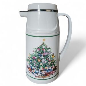 Vintage NWT Christmas Tree Insulated Coffee Carafe G.L.M. Ostrich